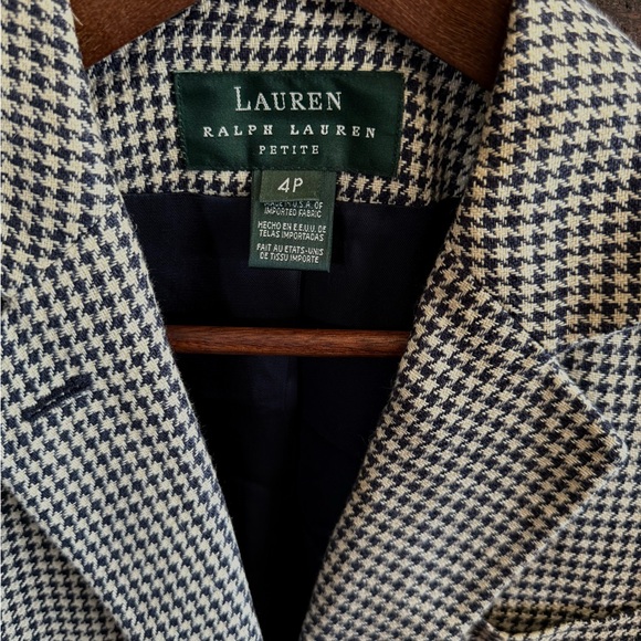 Ralph Lauren Linen Houndstooth Blazer - Picture 4 of 11